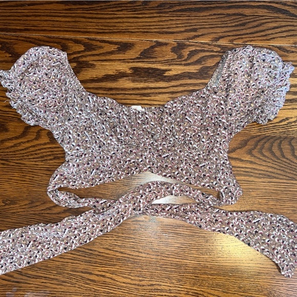 Floral crop top tie - Picture 4 of 9